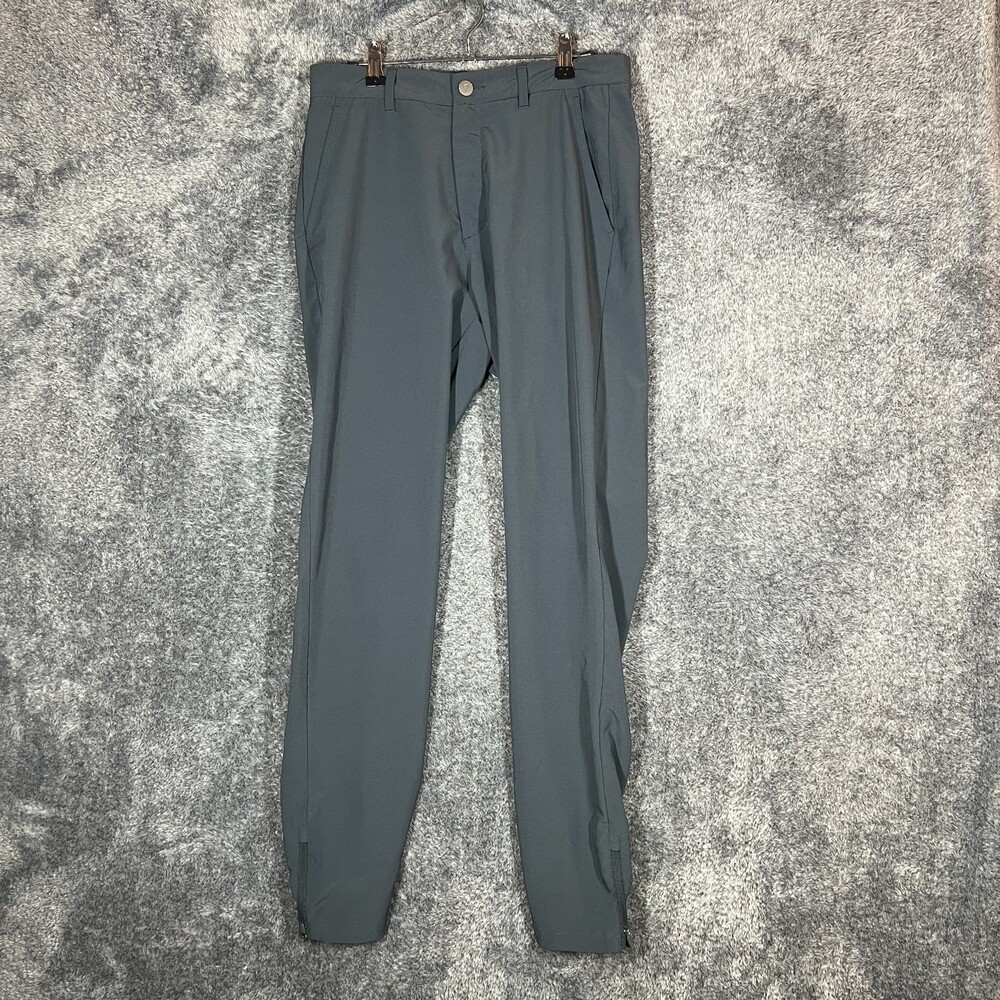 Primo Pants Mens 30 Tall Gray Golf Performance Ankle Zip Stretch Golfer Casual